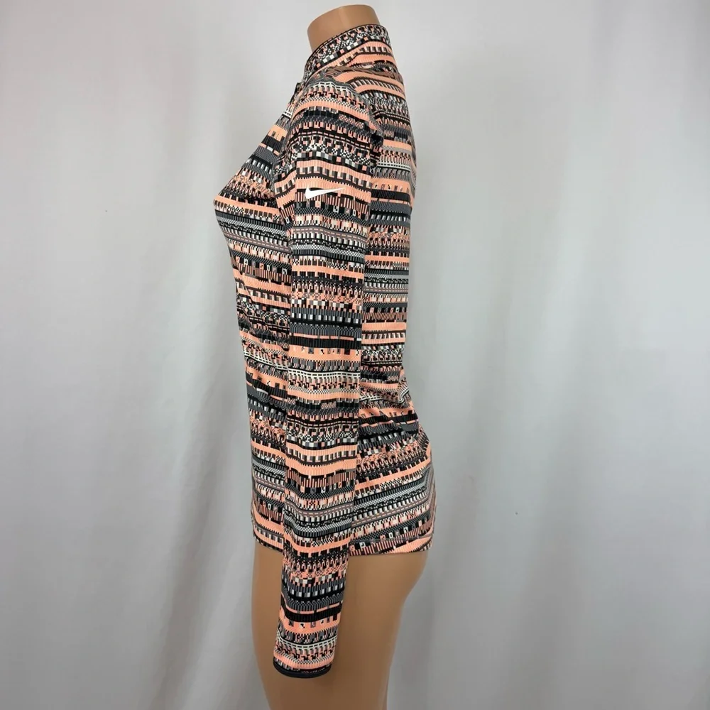 Nike Pro Dri-Fit Hyperwarm Aztec Print 1/2 Zip Pullover Women’s M Fleece Lined
